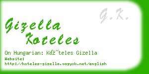 gizella koteles business card